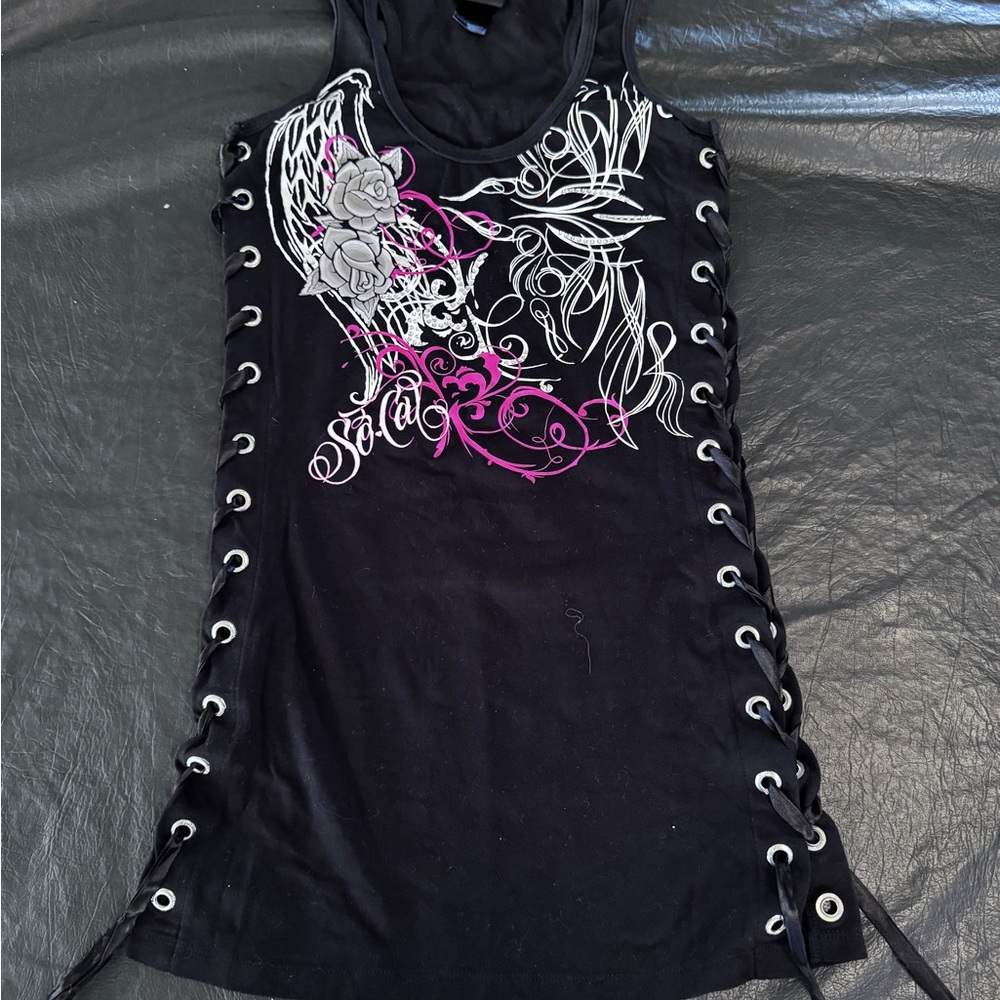 Black Side Lace-Up Dress from SoCal